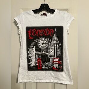 Crown White London Graphic Tee